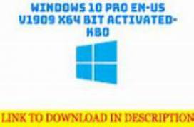 Windows 10 Pro en-US v1909 x64 BiT Activated-KBO